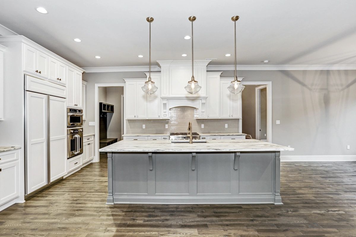 Kitchen island view at 712 Harding